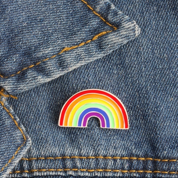 Rainbow Enamel Lapel Pin (BUNDLE AND SAVE!!!) 🏳️‍ PRIDE - Picture 3 of 8